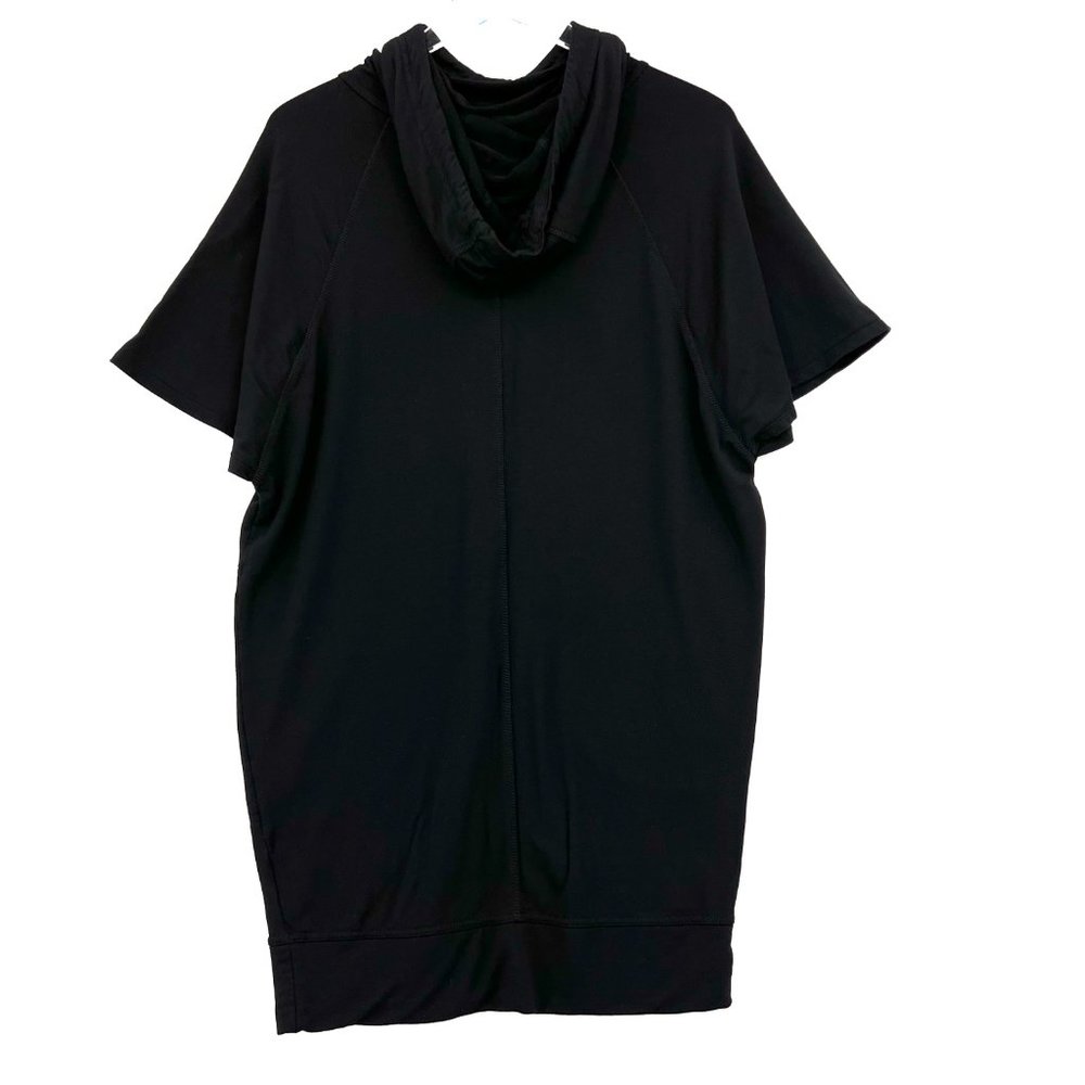 Prana Carys Hooded Dress Black Tunic Sweatshirt Pockets Size XS - Picture 6 of 10